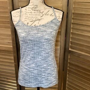 Loft size medium sexy marled blue, white and green cami excellent condition